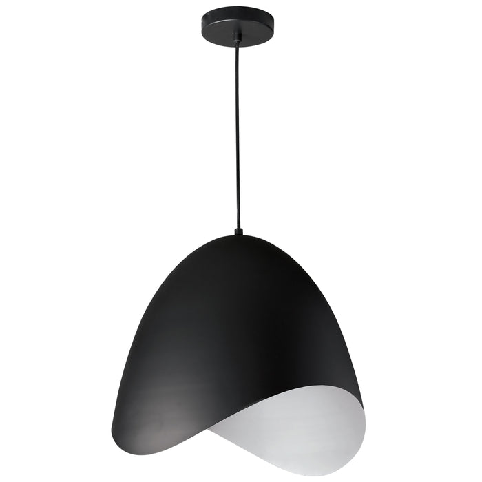 Myra 1 Light Pendant - Large - Black Finish