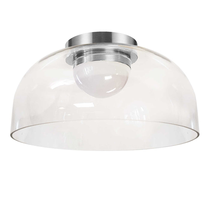 Nadine 11.75"Dia. LED Flush Mount - 10W - Polished Chrome - Clear Glass