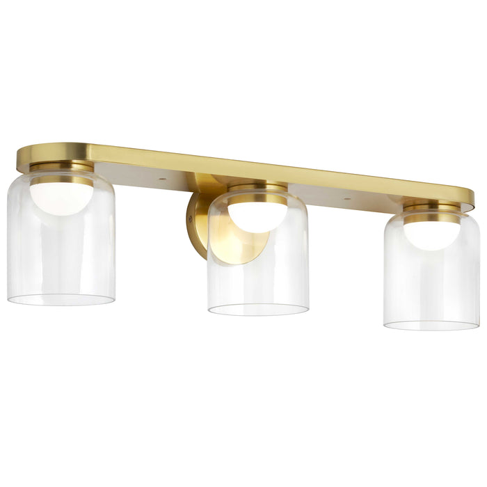 Nadine LED Vanity - 30W - Aged Brass - Clear Glass