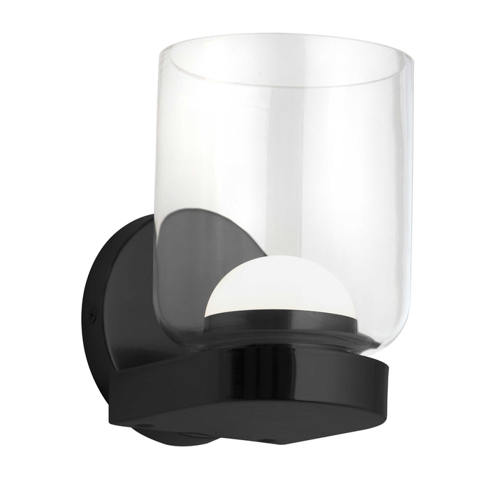 Nadine LED Wall Sconce - 10W - Matte Black - Clear Glass