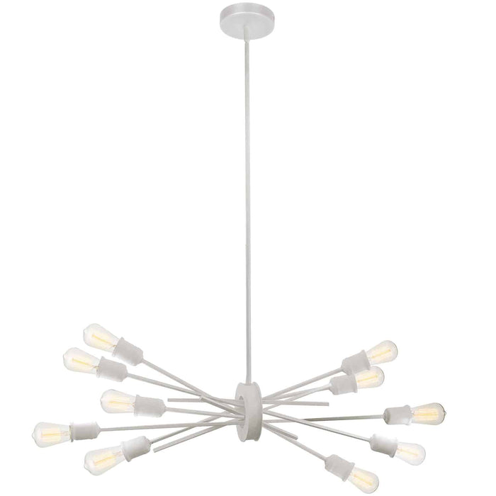 Nebraska 10 Light Horizontal Pendant - Matte White Finish