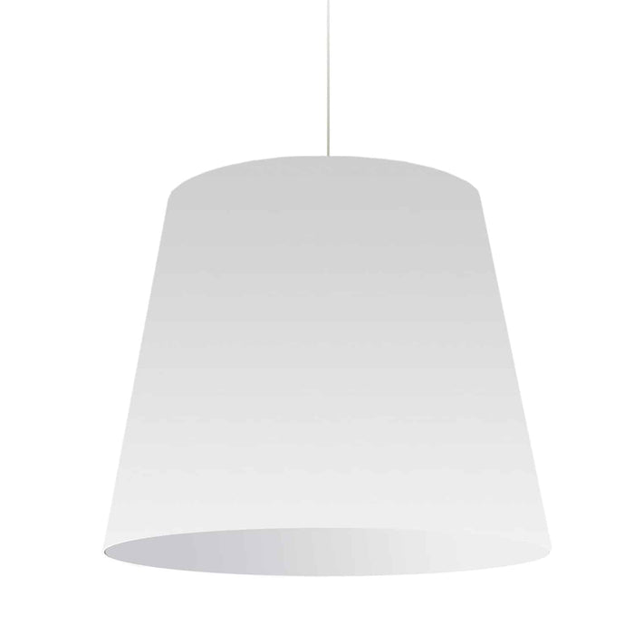 Oversized Drum 1 Light Pendant - Large - White Shade