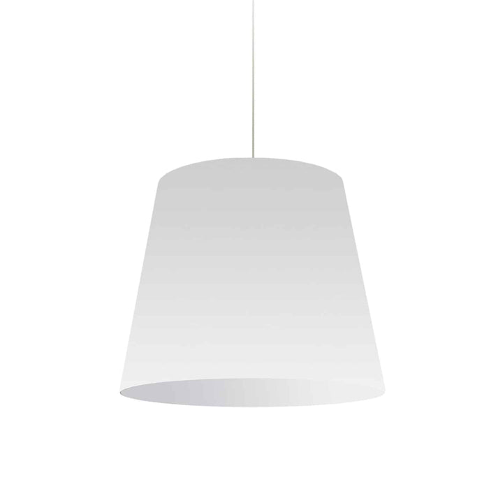 Oversized Drum 1 Light Pendant - Medium - White Shade