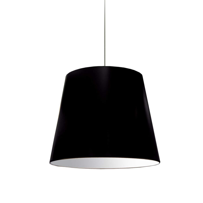 Oversized Drum 1 Light Pendant - Medium - Black Shade