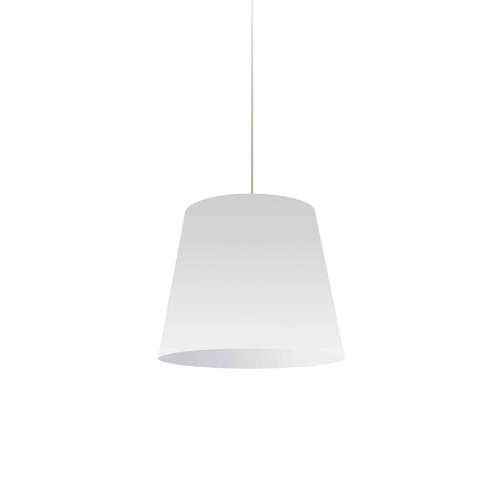 Oversized Drum 1 Light Pendant - Small Small White Shade