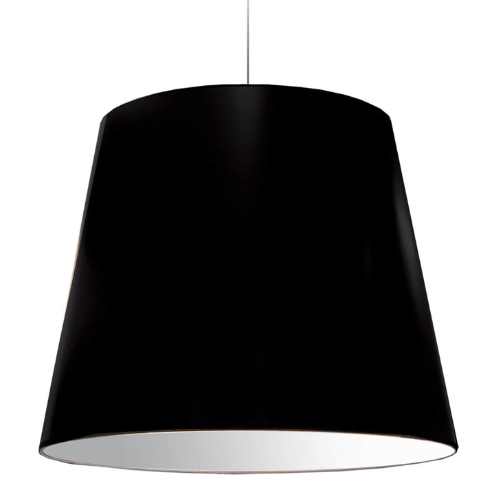 Oversized Drum 1 Light Pendant - X-Large - Black Shade