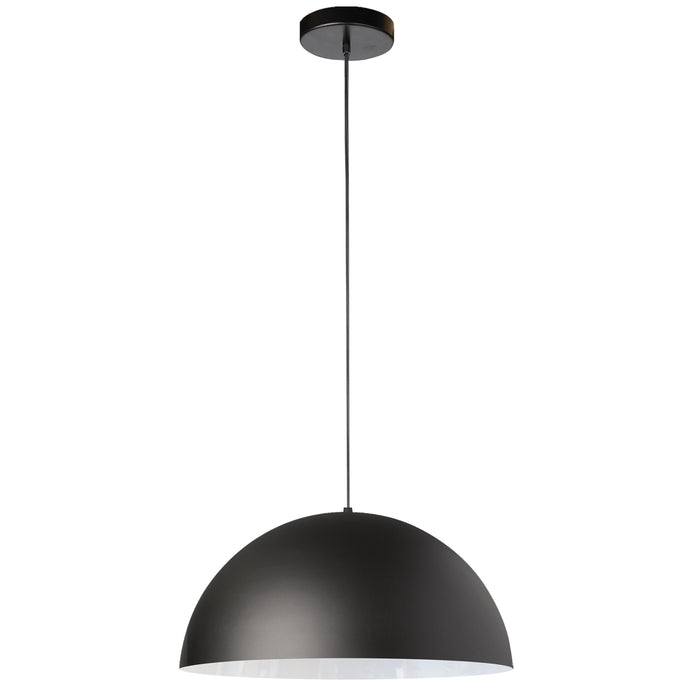 Ofelia 1 Light Pendant - Small - Matte Black/White