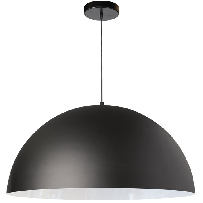 Ofelia 1 Light Pendant - Large - Matte Black/White