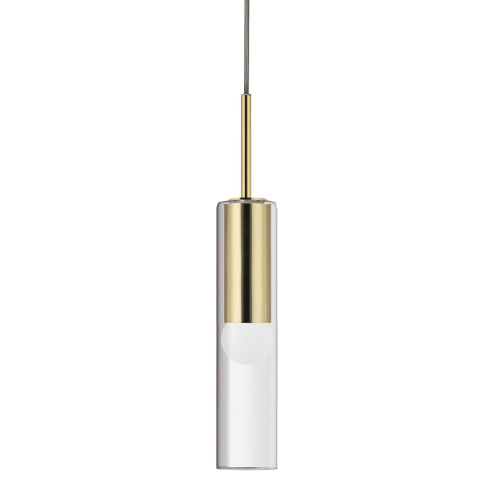 Palmer 1 Light Pendant - Aged Brass - Clear Glass