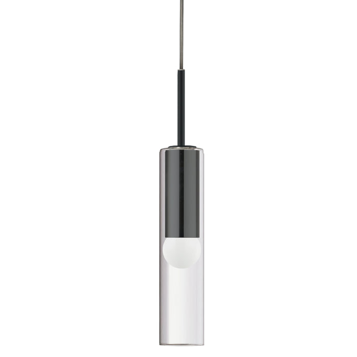 Palmer 1 Light Pendant - Matte Black - Clear Glass