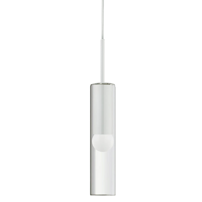 Palmer 1 Light Pendant - Matte White - Clear Glass