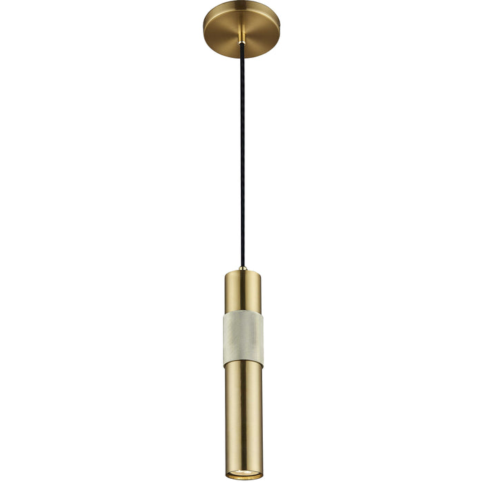 Passwell 1 Light Pendant - Aged Brass