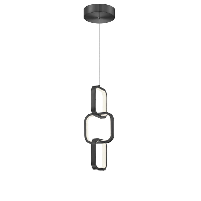 Patsy LED Pendant - 20W - Matte Black - White Silicone Diffuser