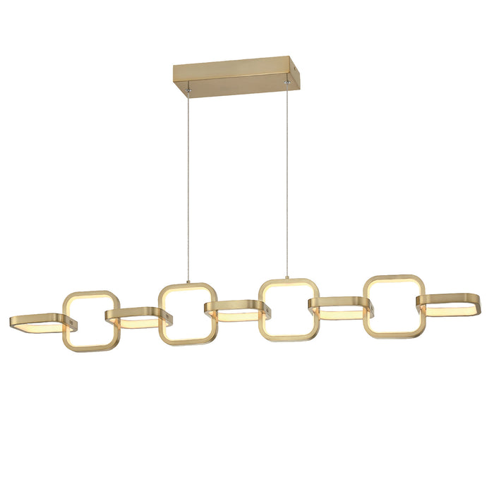 Patsy LED Horizontal Pendant - 59W - Aged Brass - White Silicone Diffuser