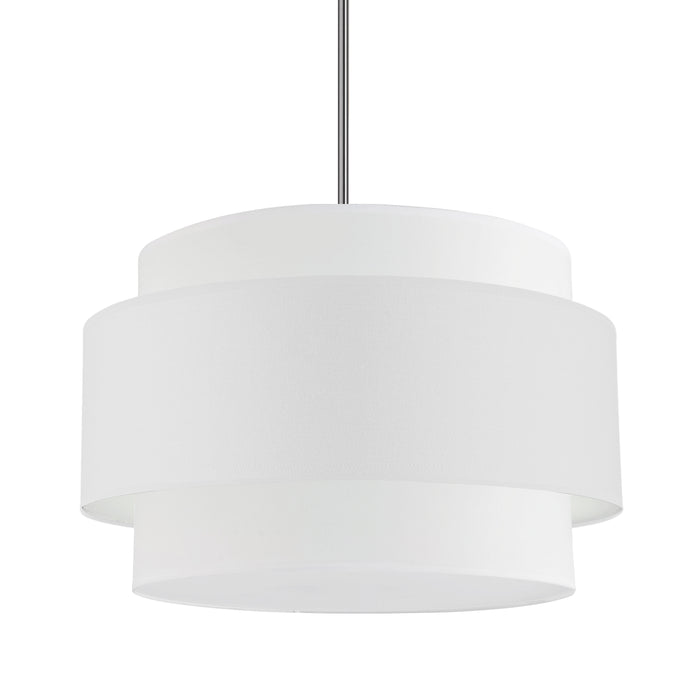 Priya 4 Light Pendant - 22" dia - Polished Chrome - White Shade