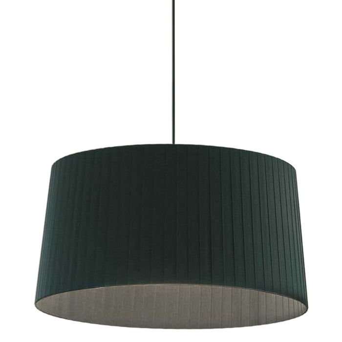 Ramira 1 Light Incandescent Pendant - Matte Black - Black Ribbon Shade