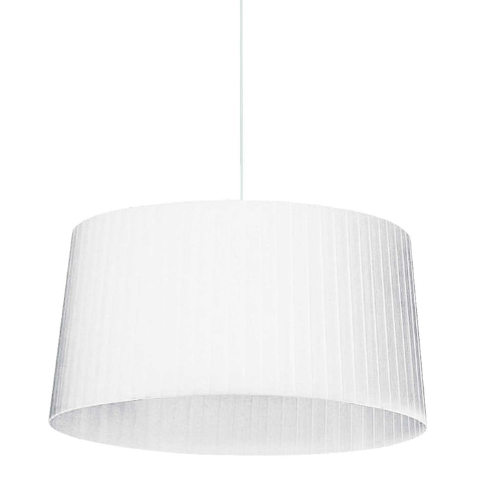 Ramira 1 Light Incandescent Pendant - Matte White - White Ribbon Shade