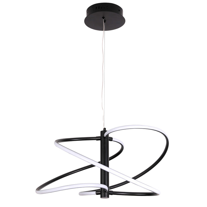 Romy LED Pendant - 36W Matte Black - White Silicone Diffuser