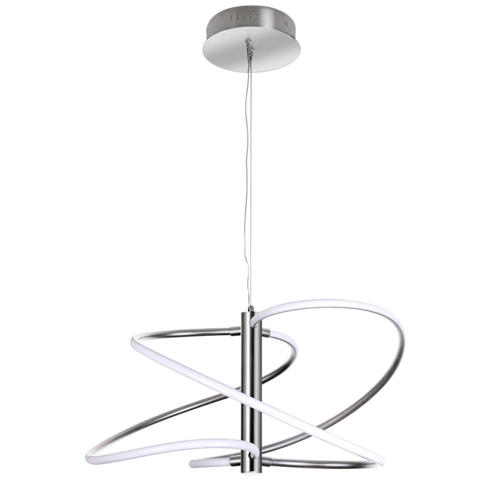 Romy LED Pendant - 36W Polished Chrome - White Silicone Diffuser