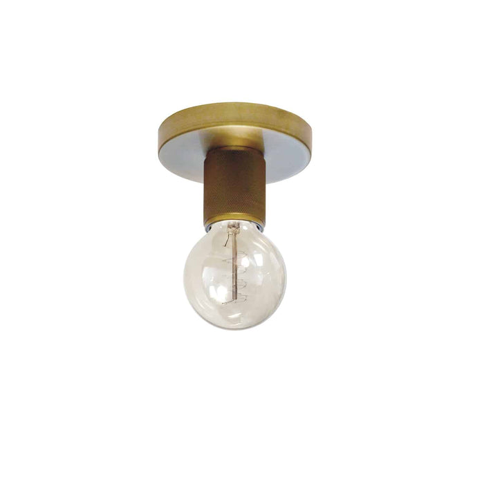 Roswell 1 Light Flush Mount - Small - Aged Brass