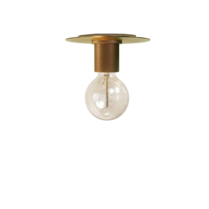 Roswell 1 Light Flush Mount - Medium - Aged Brass