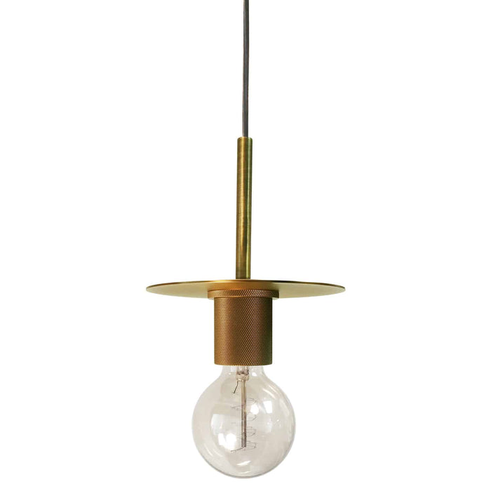 Roswell 1 Light Pendant - Medium - Aged Brass