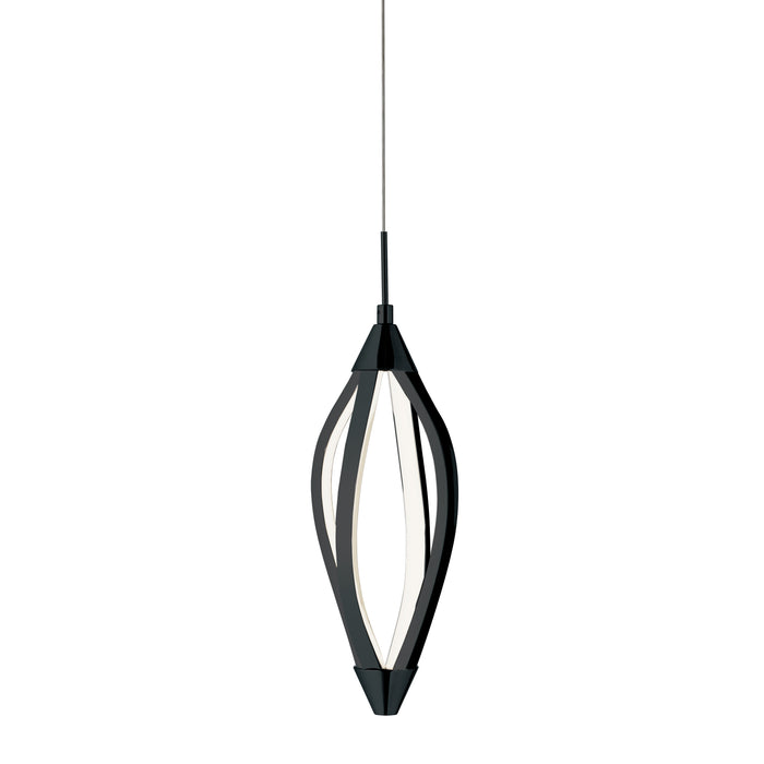 Selene LED Pendant - 15W - Matte Black - White Acrylic Diffuser