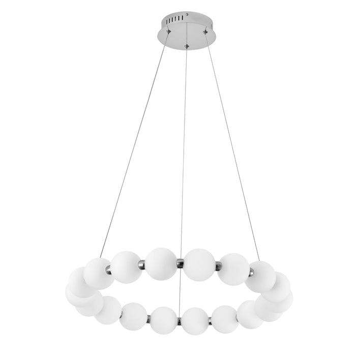 Shelby Chandelier - 24W -Polished Chrome - White Acrylic