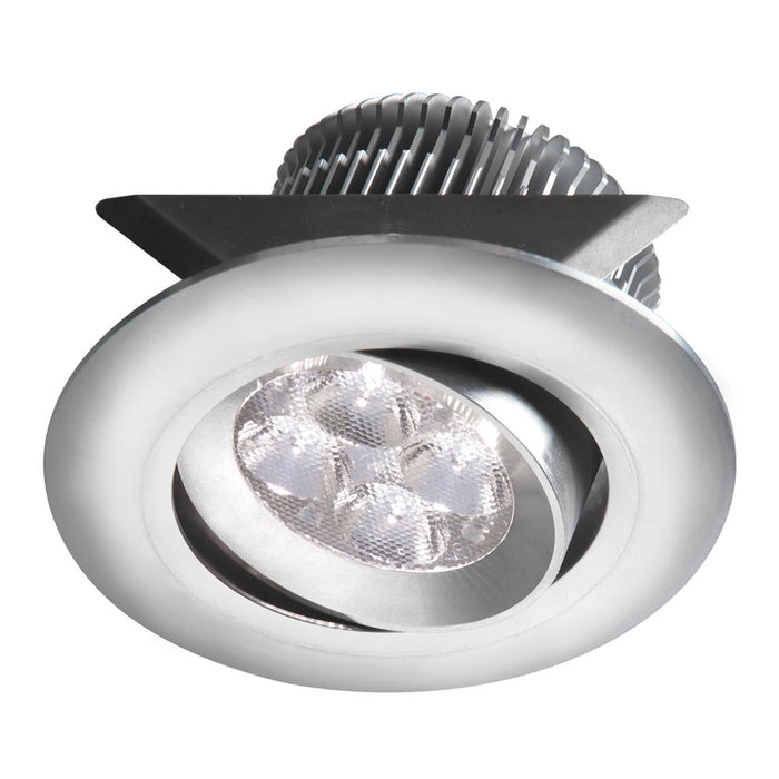SMP-LED 8 Pot Light - Aluminum 2x4W 3000K - CRI80+ - 25° beam - 24VDC input with Male Connector - 18" Lead wire - D84xH50 mm - Dimmable.±25° Adjustable tilt angle
