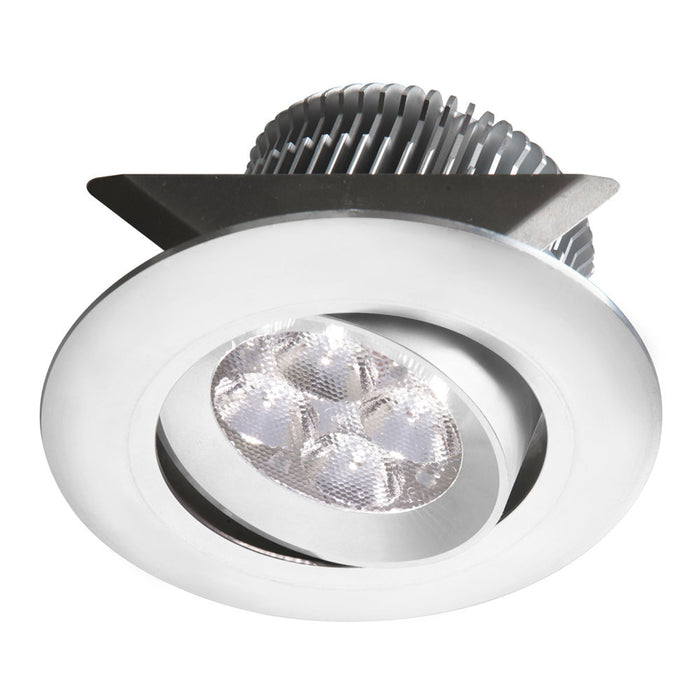 SMP-LED 8 Pot Light - White 2x4W 3000K - CRI80+ - 25° beam - 24VDC input with Male Connector - 18" Lead wire - D84xH50 mm - Dimmable.±25° Adjustable tilt angle