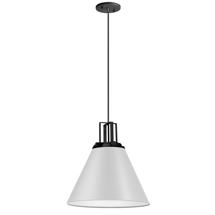 Sonus 1 Light Pendant - Matte White - Matte Black Accent