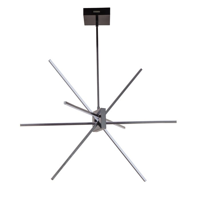 Summit LED Chandelier - 46W - Matte Black - White Acrylic Diffuser