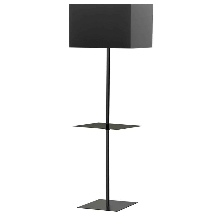 Tablero 1 Light Floor Lamp - Square - Matte Black - Black Shade