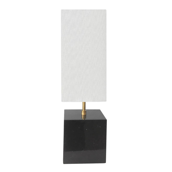 Todd 1 Light Table Lamp - Black/Aged Brass - White Shade