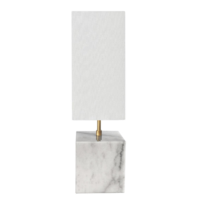 Todd 1 Light Table Lamp - White/Aged Brass - White Shade