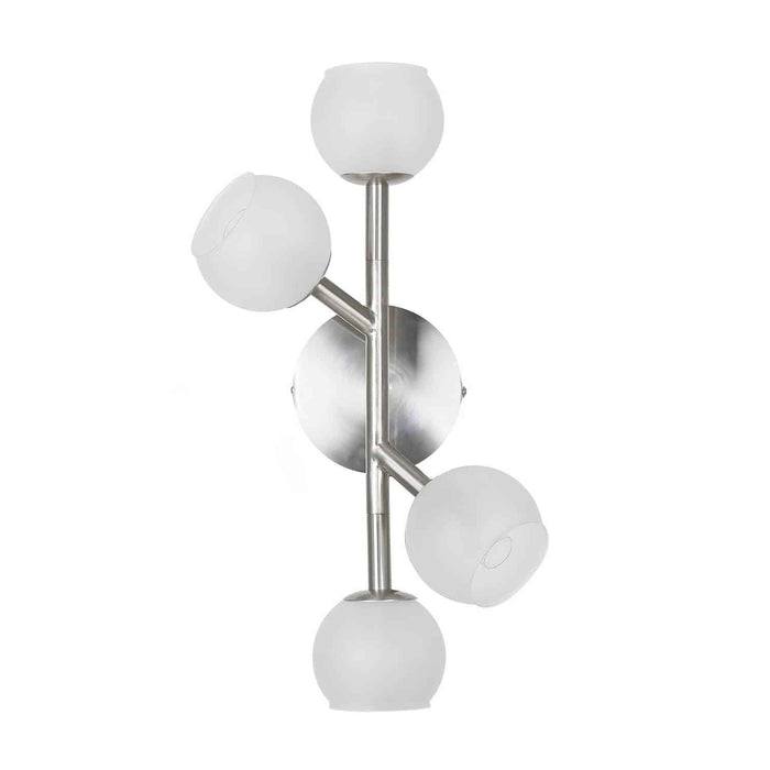 Tanglewood 4 Light Wall Sconce - Satin Chrome Finish - Frosted Glass