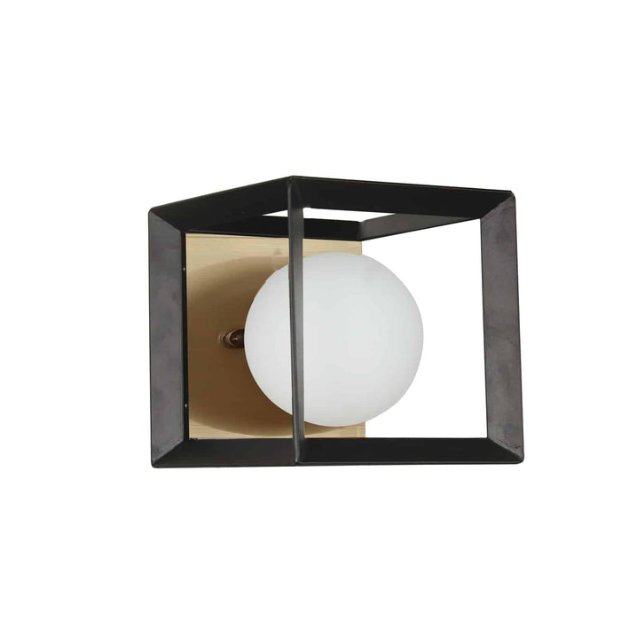 1 Light Vanity Light - Black/Aged Brass Finish