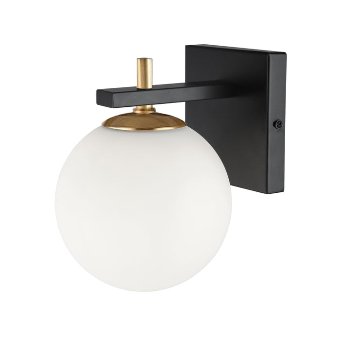 Vivaldi 1 Light Wall Sconce - Matte Black/Aged Brass