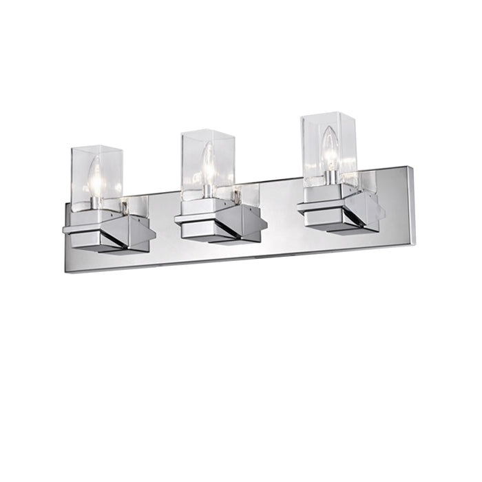 Veronica 3 Light Vanity Light - Polished Chrome - Clear Glass