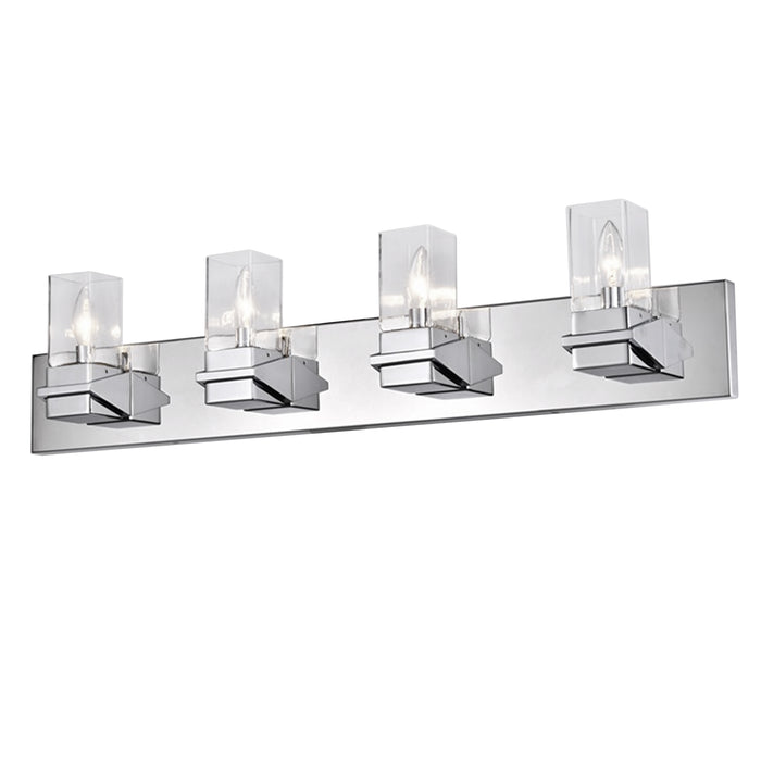 Veronica 4 Light Vanity Light - Polished Chrome - Clear Glass