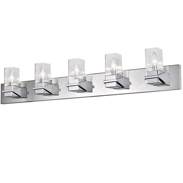 Veronica 5 Light Vanity Light - Polished Chrome - Clear Glass