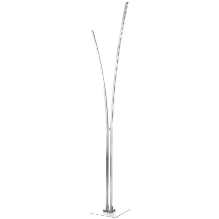 Vincent Floor Lamp - 34W - Silver - White Silicone Diffuser