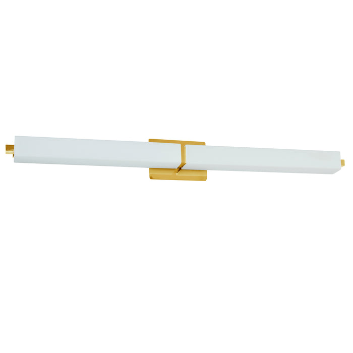 Vonte Vanity Light - 51W - Aged Brass - White Glass