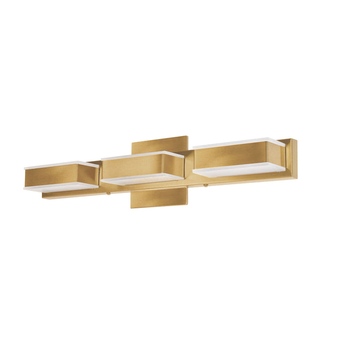 Viola 3 Light LED Wall Vanity Light - Aged Brass Finish