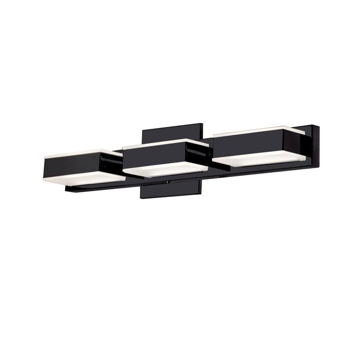 Viola 3 Light LED Wall Vanity Light - Matte Black Finish