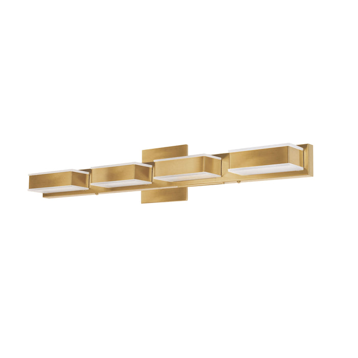 Viola 4 Light LED Wall Vanity Light - Aged Brass Finish