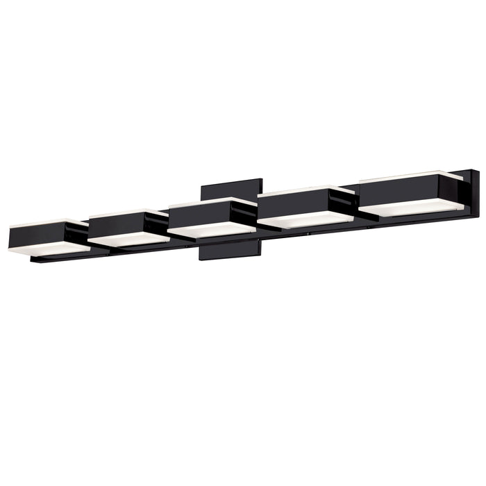 Viola 5 Light LED Wall Vanity Light - Matte Black Finish