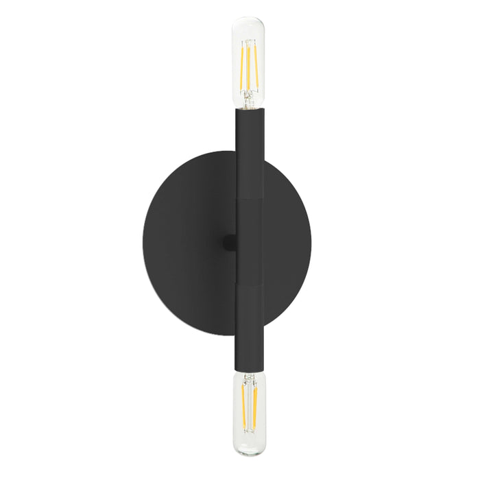 Wand 2 Light Wall Sconce - Matte Black