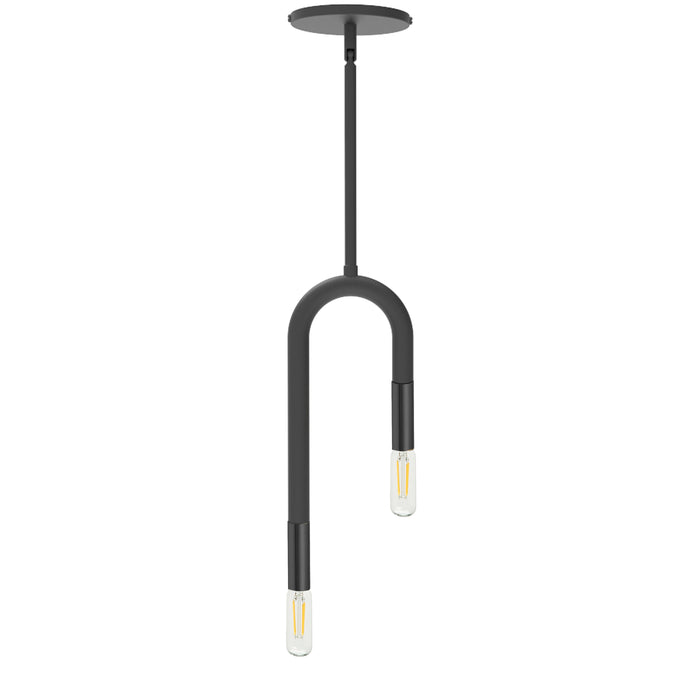 Wand 2 Light Pendant - Matte Black