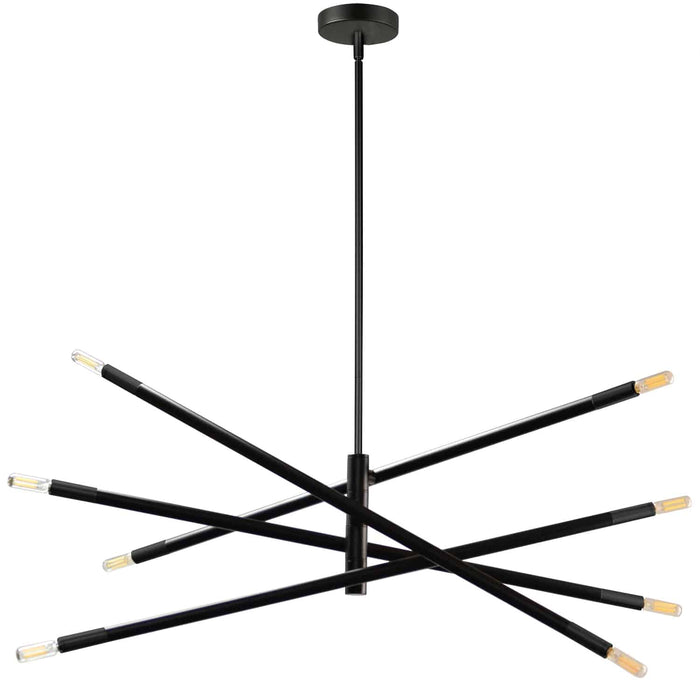 Wand 8 Light Chandelier - Small - Matte Black